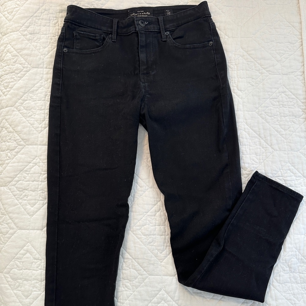 Lucky Brand Skinny Black Ankle Jeans Size 27